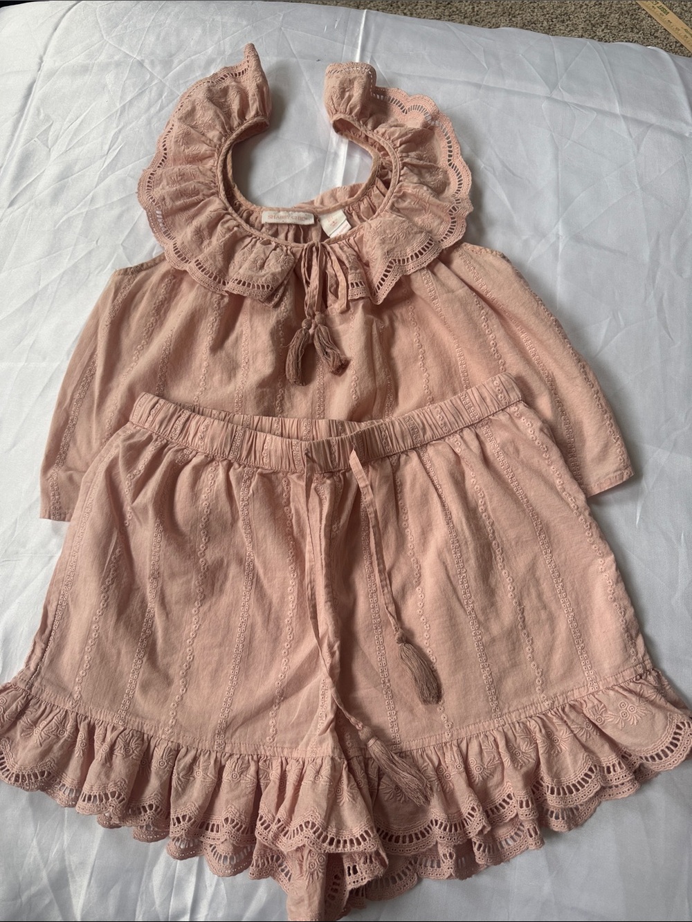Light Pink Cotton Top - Delicate Embroidered Detail
